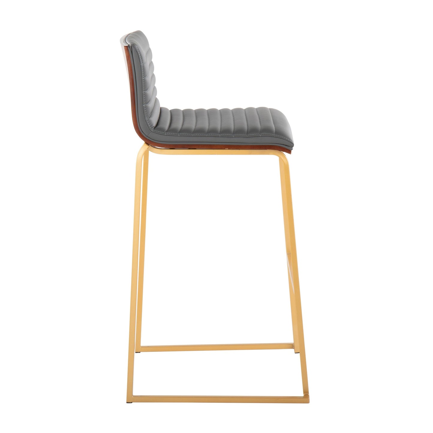 Mason Mara 30" Fixed-Height Barstool - Set of 2 Gray By LumiSource | Bar Stools | Modishstore - 5