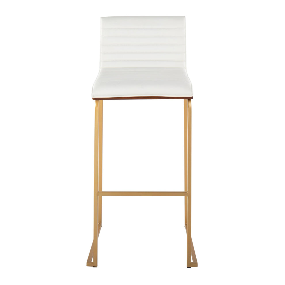 Mason Mara 30" Fixed-Height Barstool - Set of 2 Gray By LumiSource | Bar Stools | Modishstore - 16