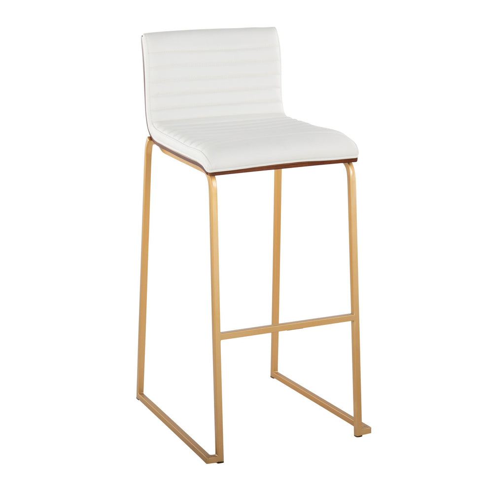 Mason Mara 30" Fixed-Height Barstool - Set of 2 Gray By LumiSource | Bar Stools | Modishstore - 13