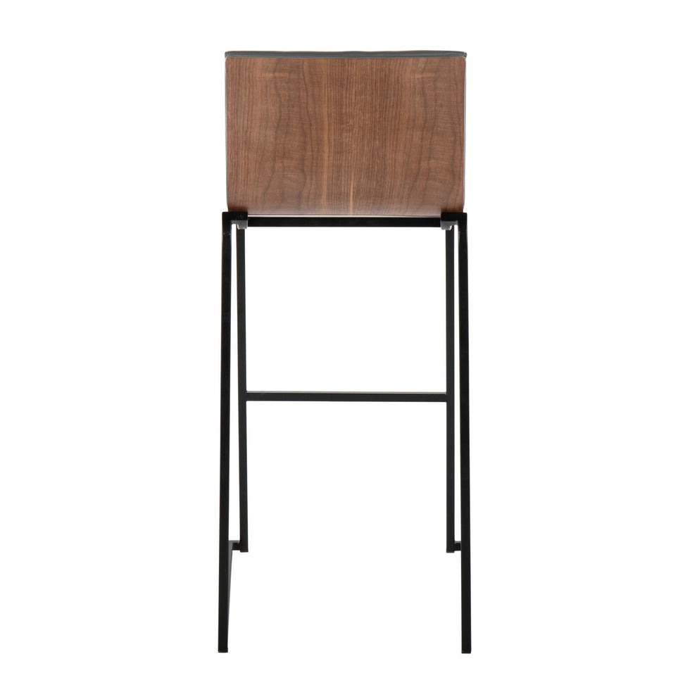 Mason Mara 30" Fixed-Height Barstool - Set of 2 Gray By LumiSource | Bar Stools | Modishstore - 7
