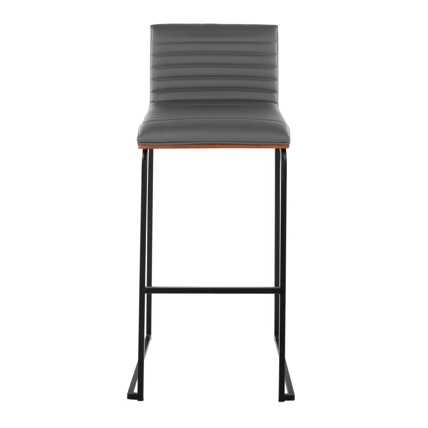 Mason Mara 30" Fixed-Height Barstool - Set of 2 Gray By LumiSource | Bar Stools | Modishstore - 8