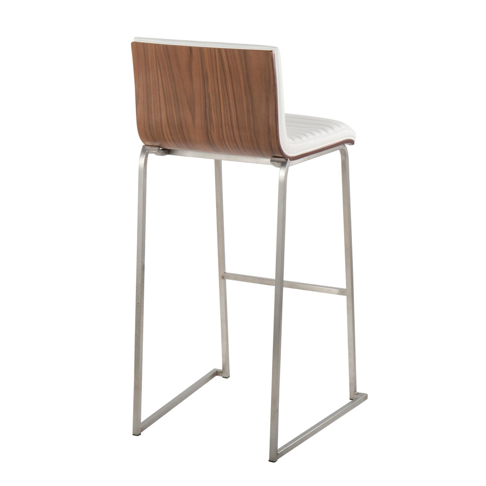 Mason Mara 30" Fixed-Height Barstool - Set of 2 Gray By LumiSource | Bar Stools | Modishstore - 15