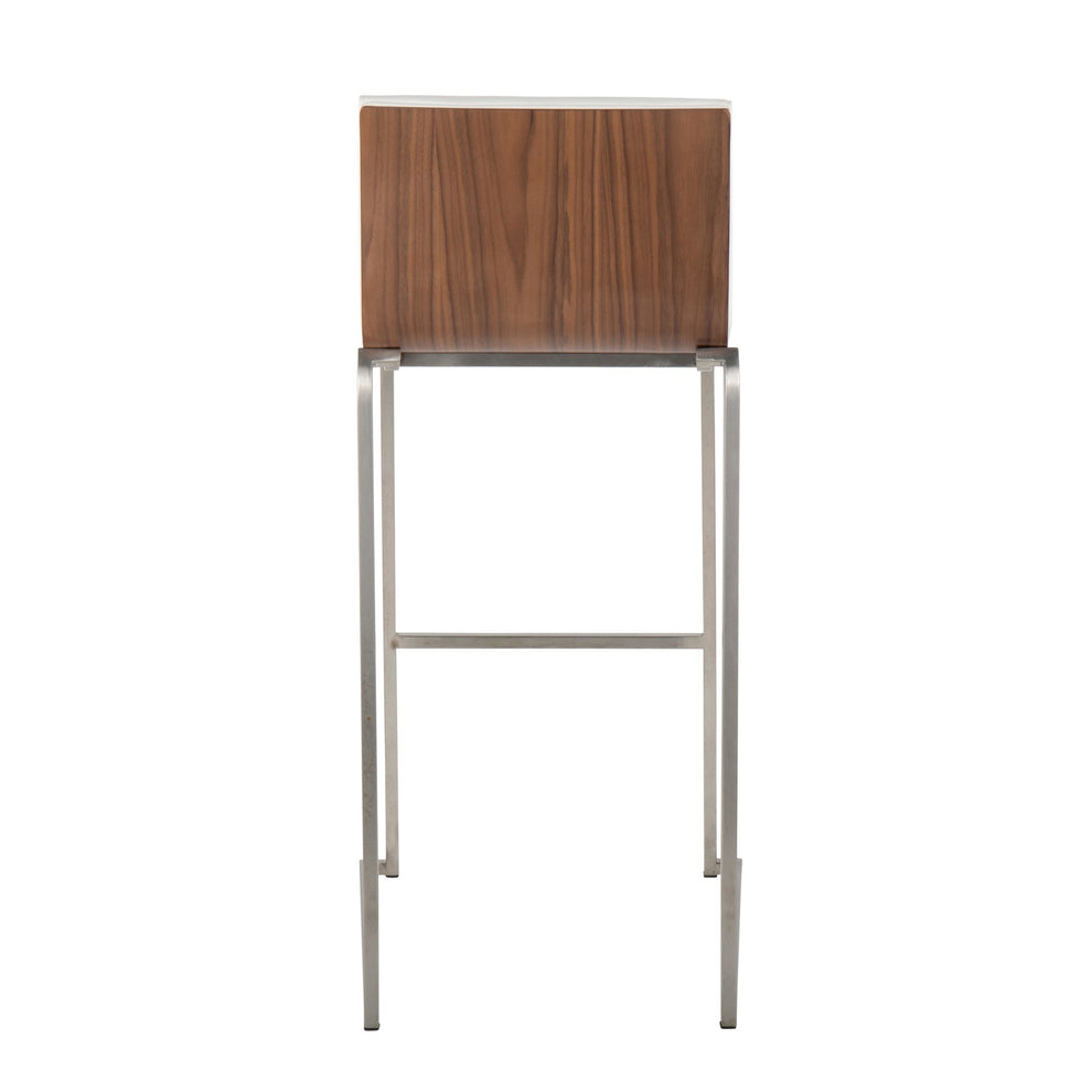 Mason Mara 30" Fixed-Height Barstool - Set of 2 Gray By LumiSource | Bar Stools | Modishstore - 16