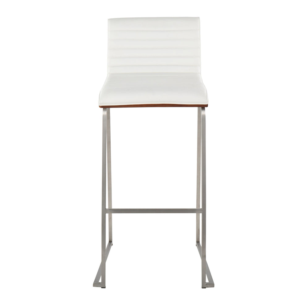 Mason Mara 30" Fixed-Height Barstool - Set of 2 Gray By LumiSource | Bar Stools | Modishstore - 17