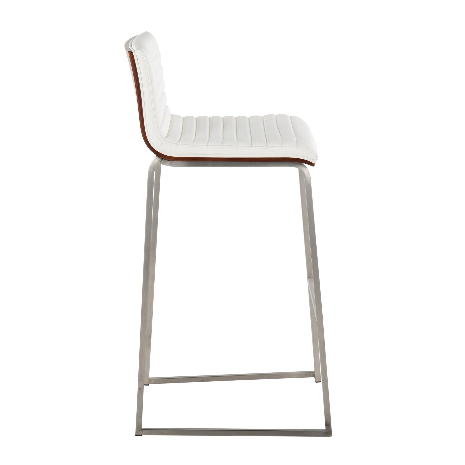 Mason Mara 30" Fixed-Height Barstool - Set of 2 Gray By LumiSource | Bar Stools | Modishstore - 14