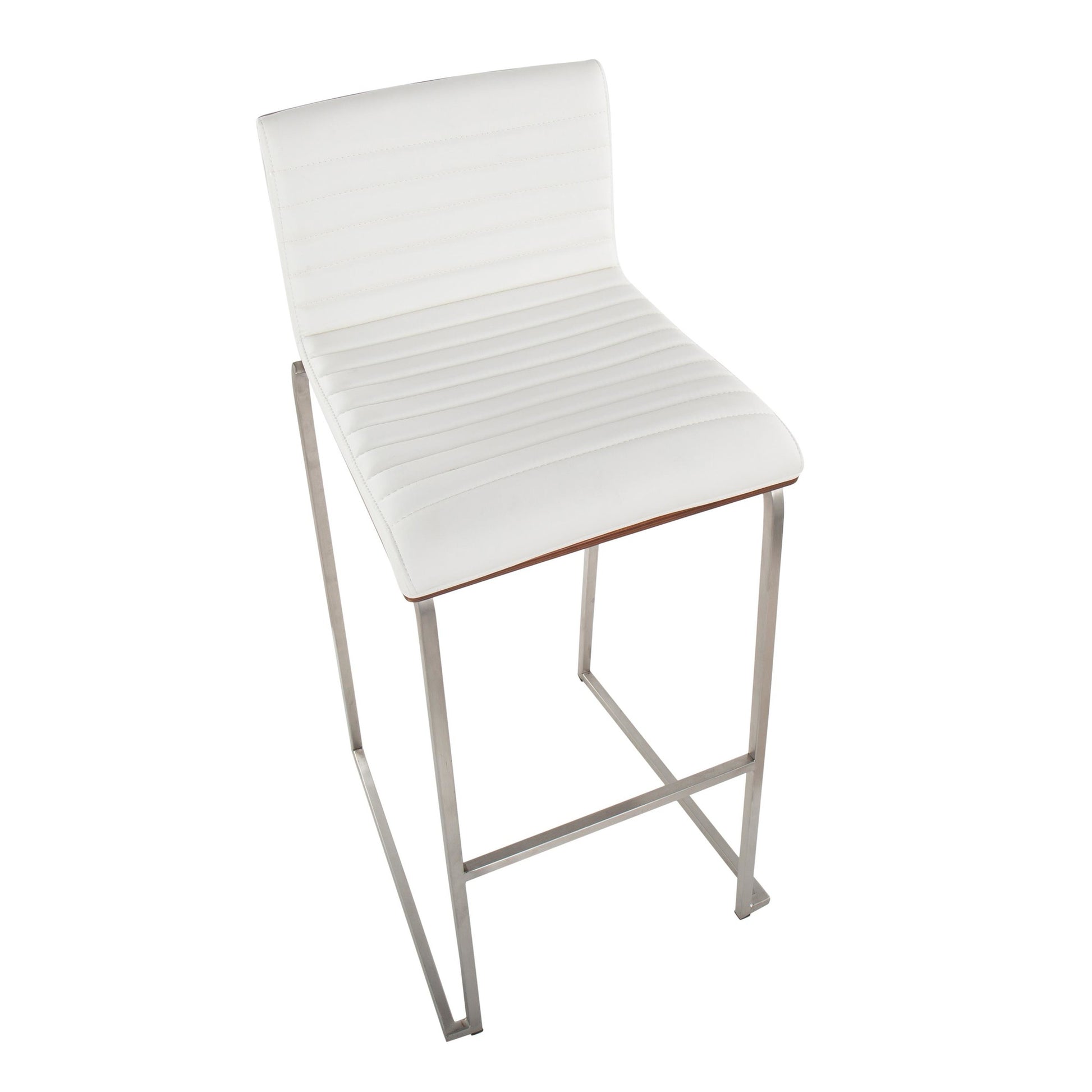 Mason Mara 30" Fixed-Height Barstool - Set of 2 Gray By LumiSource | Bar Stools | Modishstore - 18