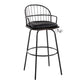Riley Claire 30" Fixed-Height Barstool with Arms - Set of 2 Walnut Black By LumiSource | Bar Stools | Modishstore - 4