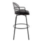 Riley Claire 30" Fixed-Height Barstool with Arms - Set of 2 Walnut Black By LumiSource | Bar Stools | Modishstore - 5
