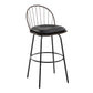 Riley Claire 30" Fixed-Height Barstool with Arms - Set of 2 Walnut Black By LumiSource | Bar Stools | Modishstore - 21
