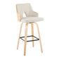 Stella 30" Fixed-Height Barstool - Set of 2 Cream By LumiSource | Bar Stools | Modishstore - 4