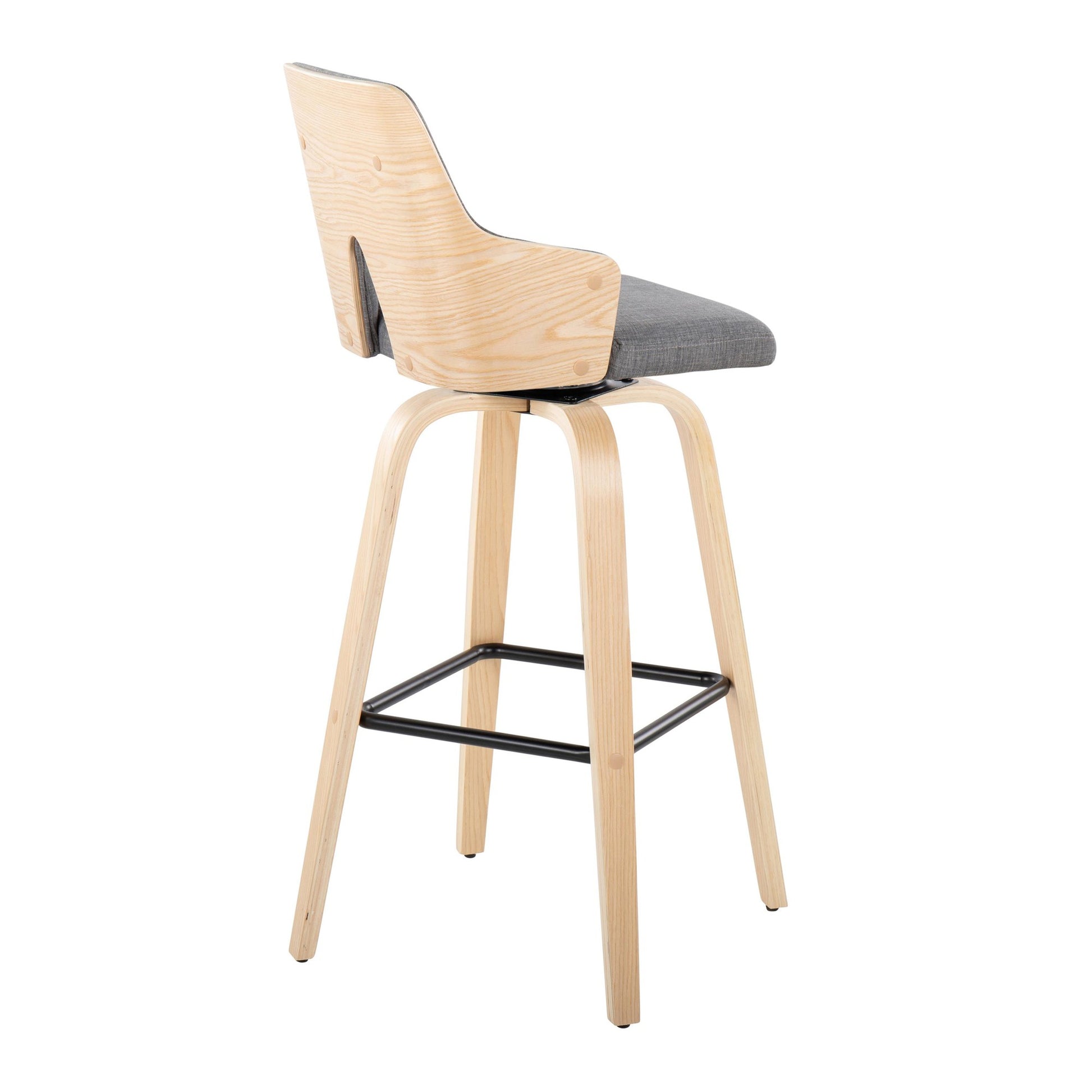 Stella 30" Fixed-Height Barstool - Set of 2 Cream By LumiSource | Bar Stools | Modishstore - 14