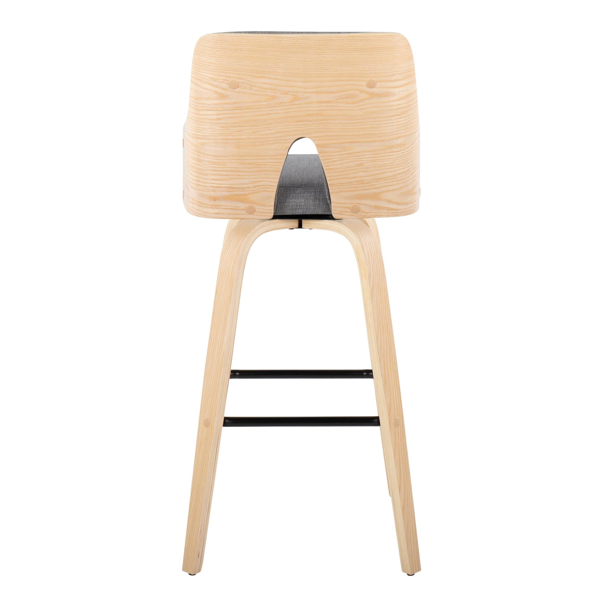 Stella 30" Fixed-Height Barstool - Set of 2 Cream By LumiSource | Bar Stools | Modishstore - 15