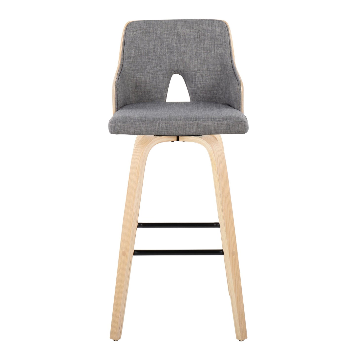 Stella 30" Fixed-Height Barstool - Set of 2 Cream By LumiSource | Bar Stools | Modishstore - 16