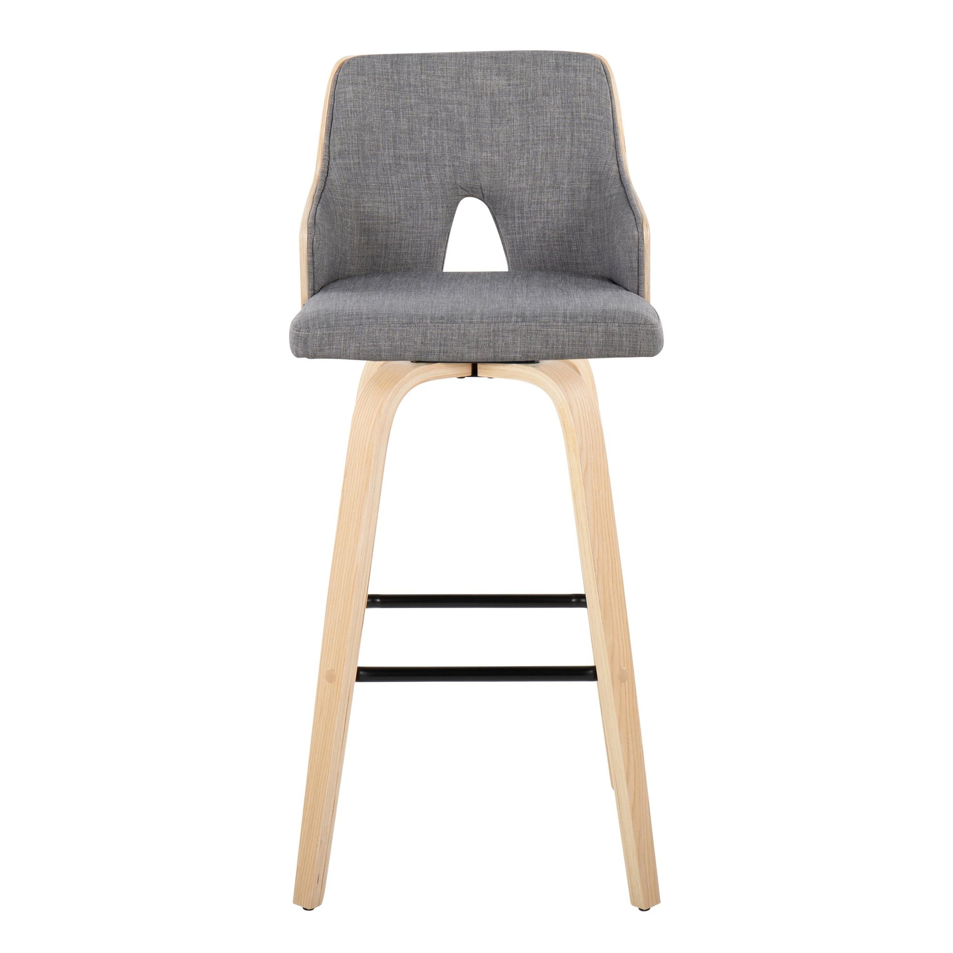 Stella 30" Fixed-Height Barstool - Set of 2 Cream By LumiSource | Bar Stools | Modishstore - 16