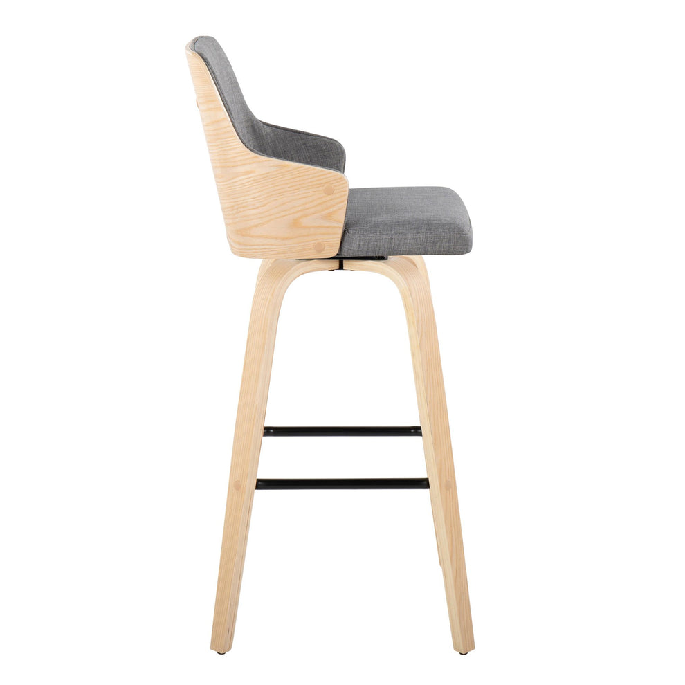 Stella 30" Fixed-Height Barstool - Set of 2 Cream By LumiSource | Bar Stools | Modishstore - 13