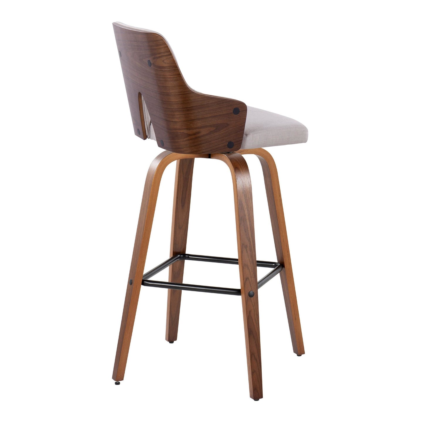 Stella 30" Fixed-Height Barstool - Set of 2 Cream By LumiSource | Bar Stools | Modishstore - 22