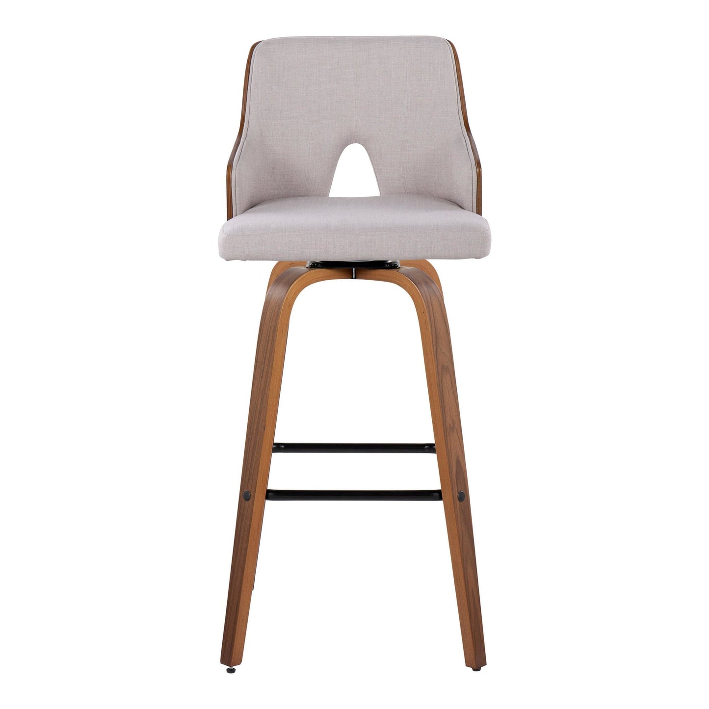 Stella 30" Fixed-Height Barstool - Set of 2 Cream By LumiSource | Bar Stools | Modishstore - 24