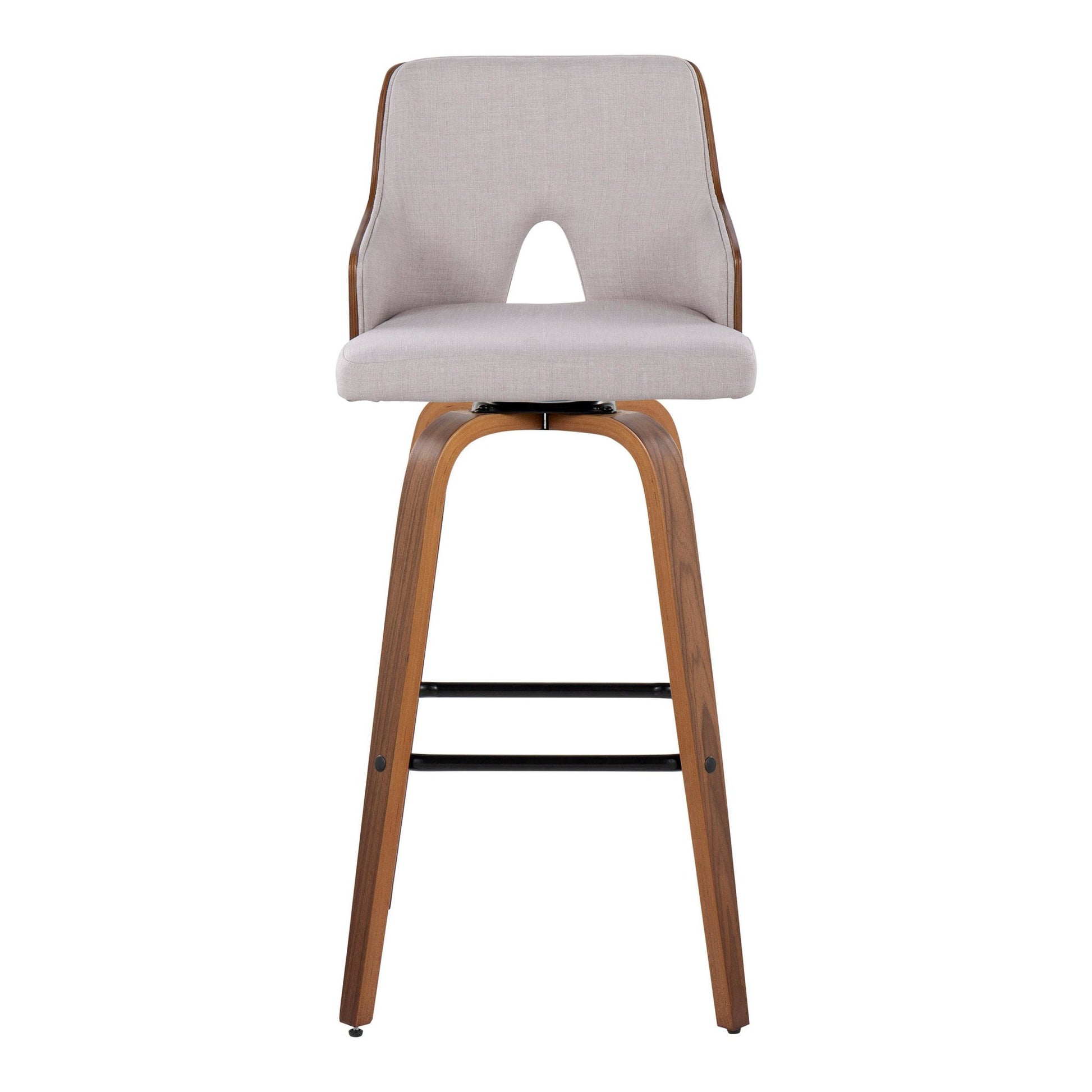 Stella 30" Fixed-Height Barstool - Set of 2 Cream By LumiSource | Bar Stools | Modishstore - 24