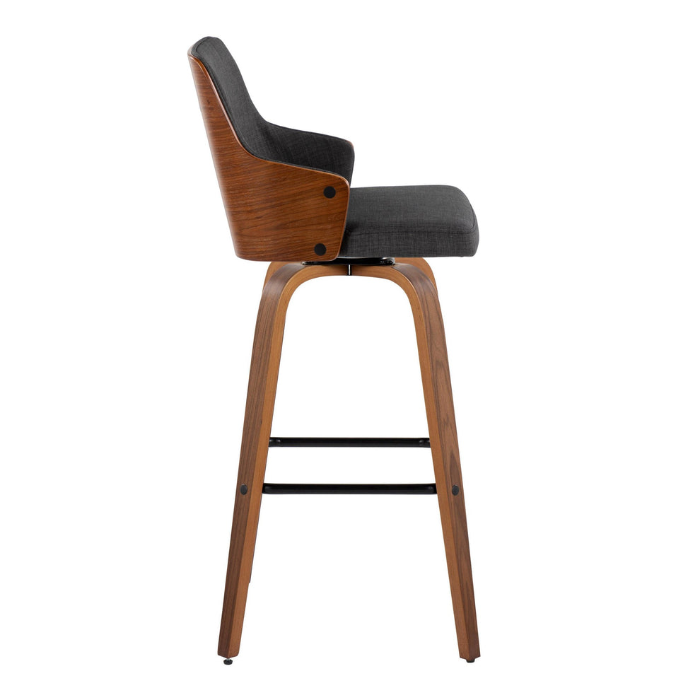 Stella 30" Fixed-Height Barstool - Set of 2 Cream By LumiSource | Bar Stools | Modishstore - 29