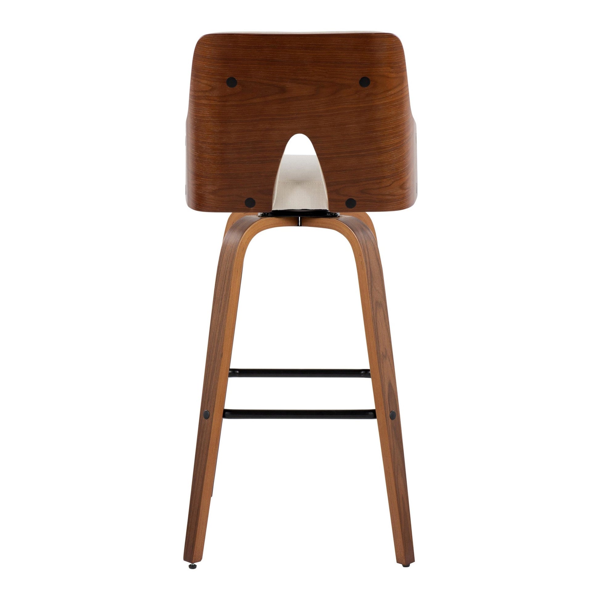 Stella 30" Fixed-Height Barstool - Set of 2 Cream By LumiSource | Bar Stools | Modishstore - 39