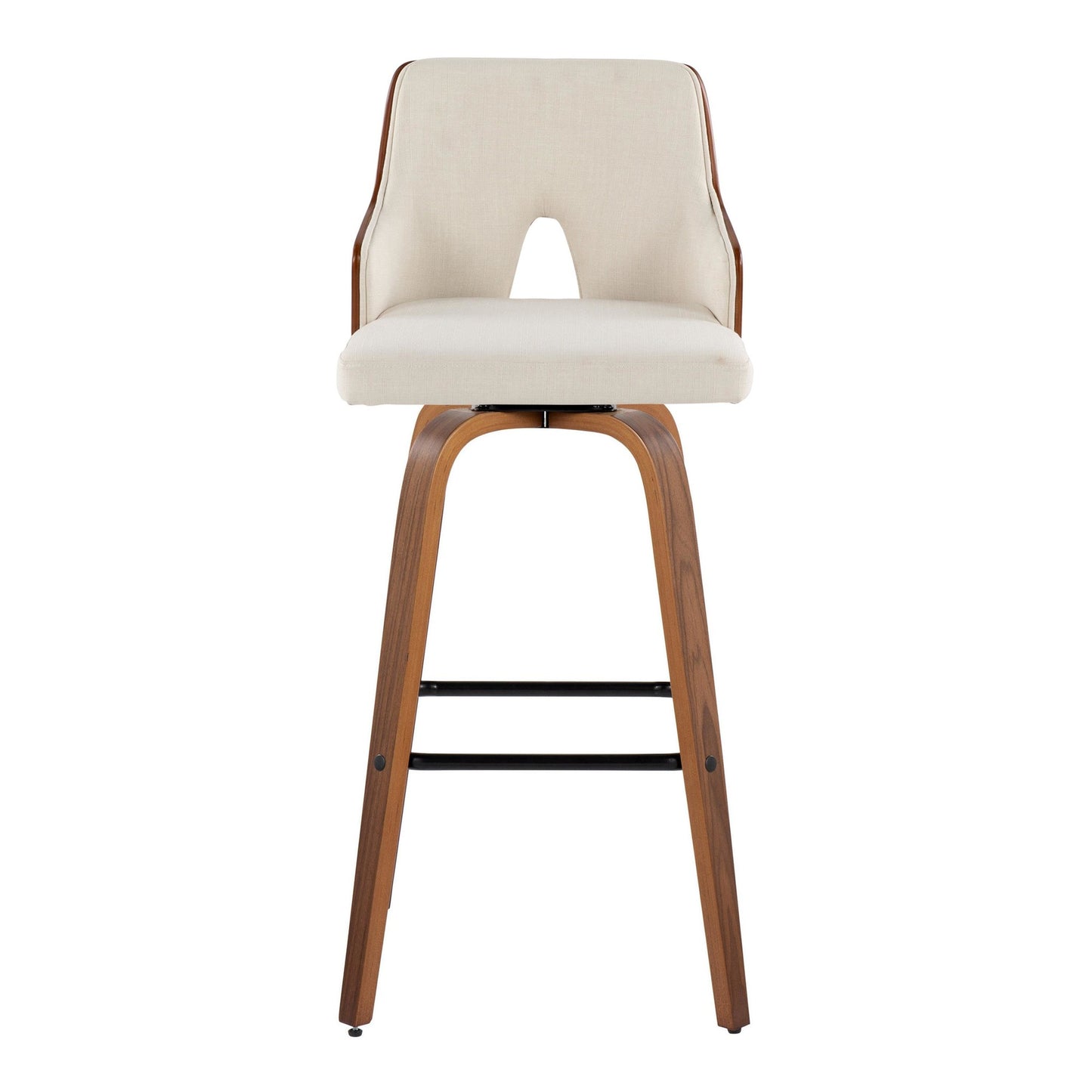 Stella 30" Fixed-Height Barstool - Set of 2 Cream By LumiSource | Bar Stools | Modishstore - 40