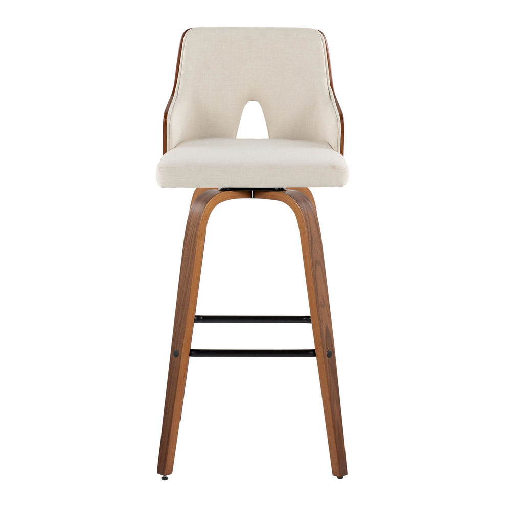Stella 30" Fixed-Height Barstool - Set of 2 Cream By LumiSource | Bar Stools | Modishstore - 40
