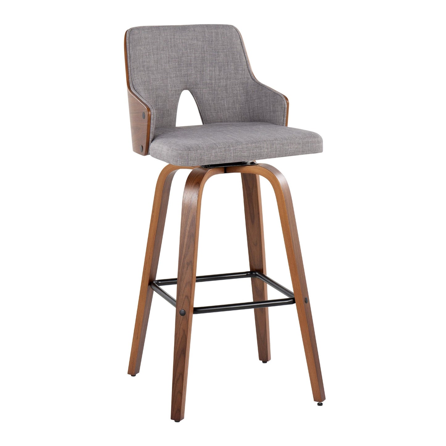 Stella 30" Fixed-Height Barstool - Set of 2 Cream By LumiSource | Bar Stools | Modishstore - 44