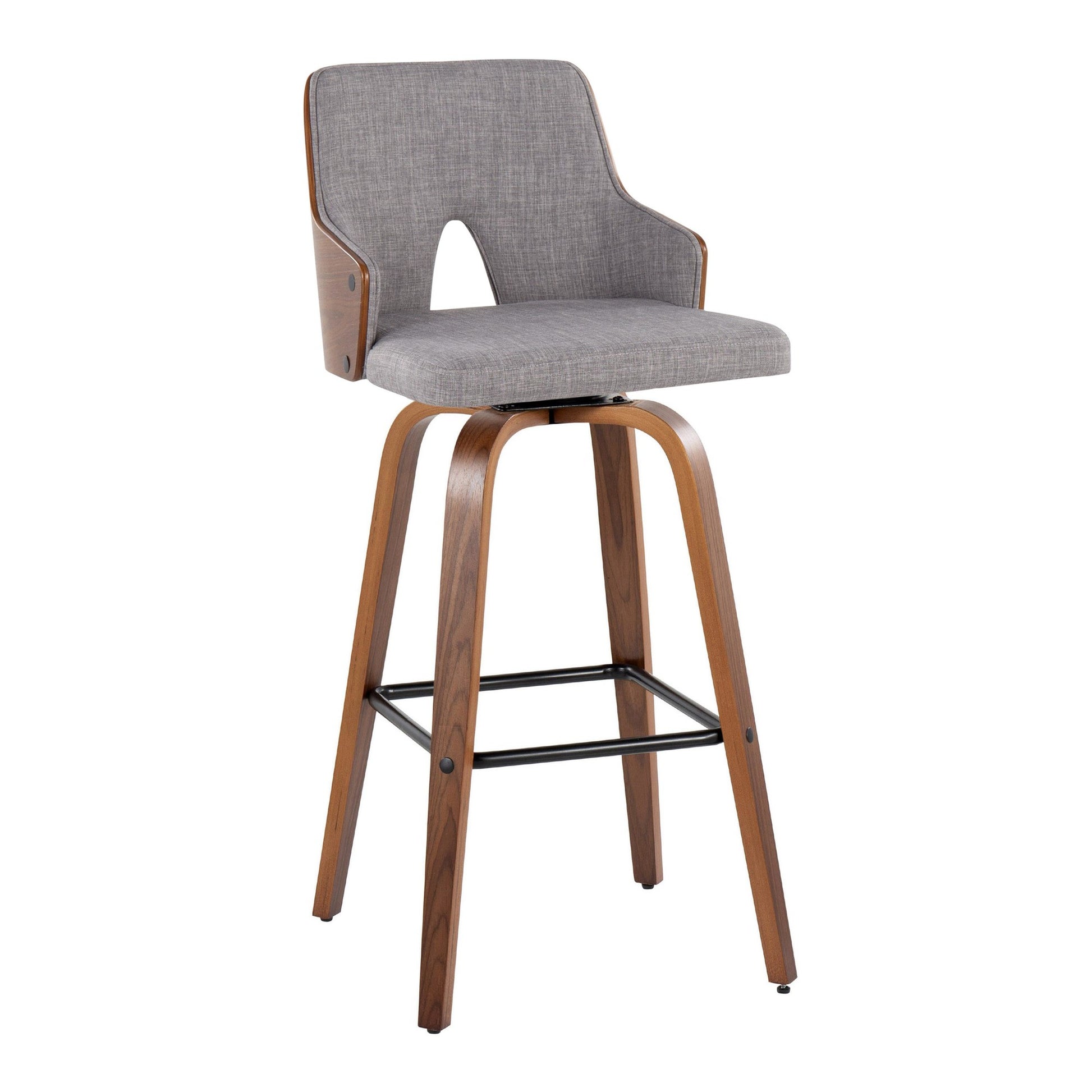 Stella 30" Fixed-Height Barstool - Set of 2 Cream By LumiSource | Bar Stools | Modishstore - 44
