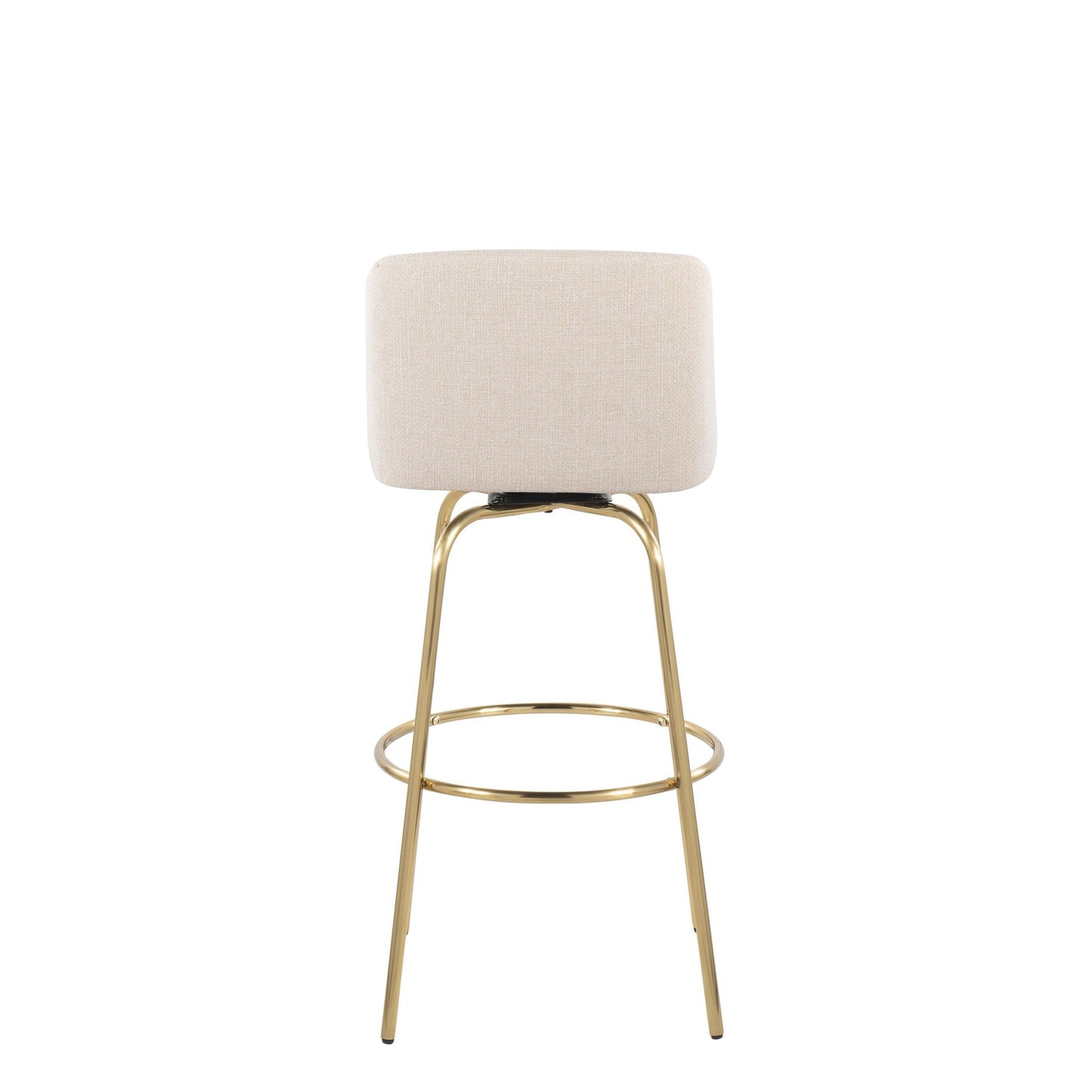 Toriano 30" Fixed Height Barstool - Set of 2 Cream Gold By LumiSource | Bar Stools | Modishstore - 5