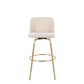 Toriano 30" Fixed Height Barstool - Set of 2 Cream Gold By LumiSource | Bar Stools | Modishstore - 6