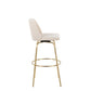 Toriano 30" Fixed Height Barstool - Set of 2 Cream Gold By LumiSource | Bar Stools | Modishstore - 3