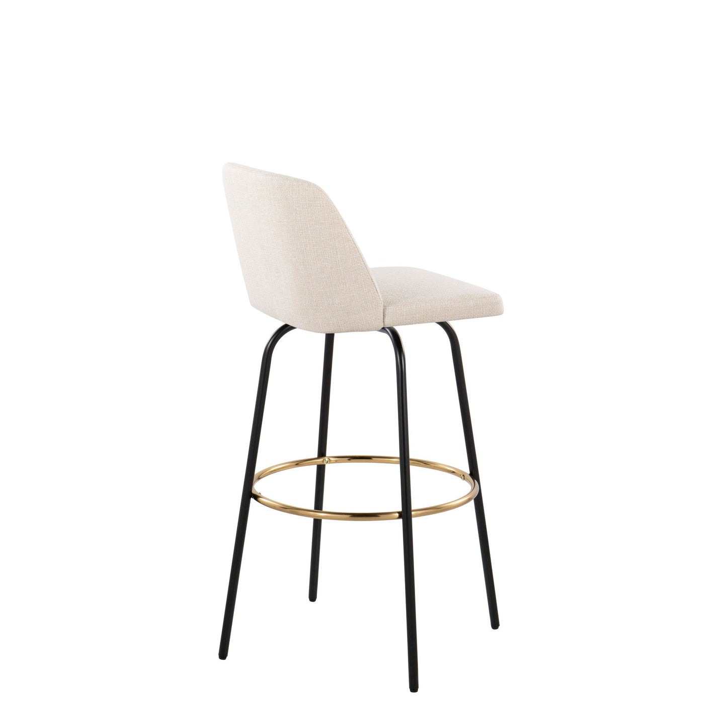 Toriano 30" Fixed Height Barstool - Set of 2 Cream Gold By LumiSource | Bar Stools | Modishstore - 10