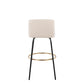 Toriano 30" Fixed Height Barstool - Set of 2 Cream Gold By LumiSource | Bar Stools | Modishstore - 11