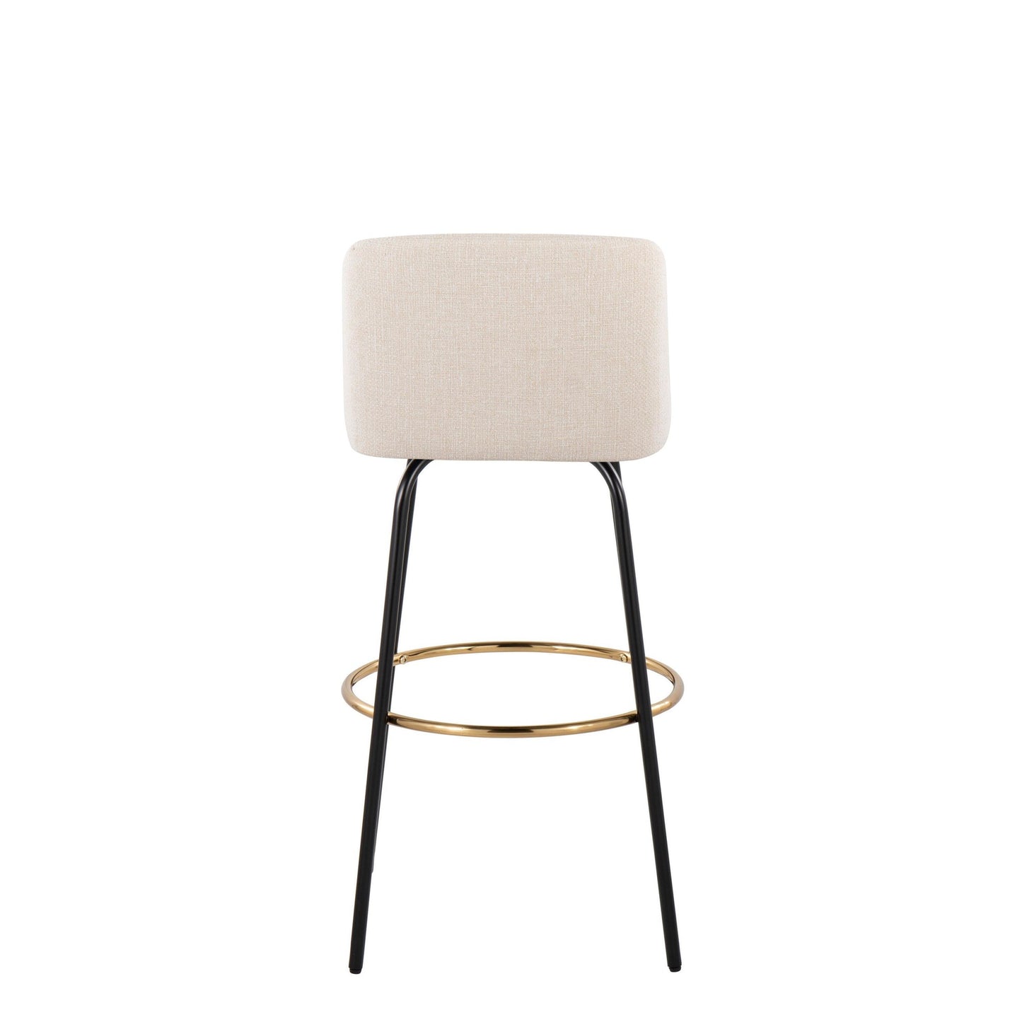 Toriano 30" Fixed Height Barstool - Set of 2 Cream Gold By LumiSource | Bar Stools | Modishstore - 11
