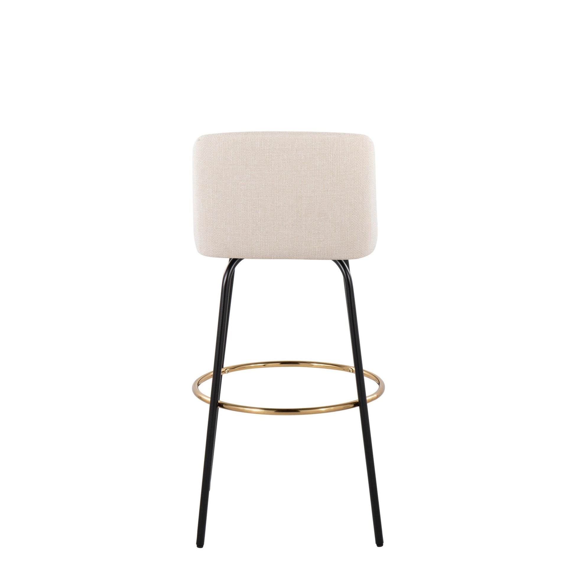 Toriano 30" Fixed Height Barstool - Set of 2 Cream Gold By LumiSource | Bar Stools | Modishstore - 11