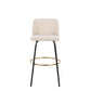 Toriano 30" Fixed Height Barstool - Set of 2 Cream Gold By LumiSource | Bar Stools | Modishstore - 12