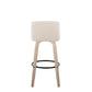 Toriano 30" Fixed Height Barstool - Set of 2 By LumiSource | Bar Stools | Modishstore - 5