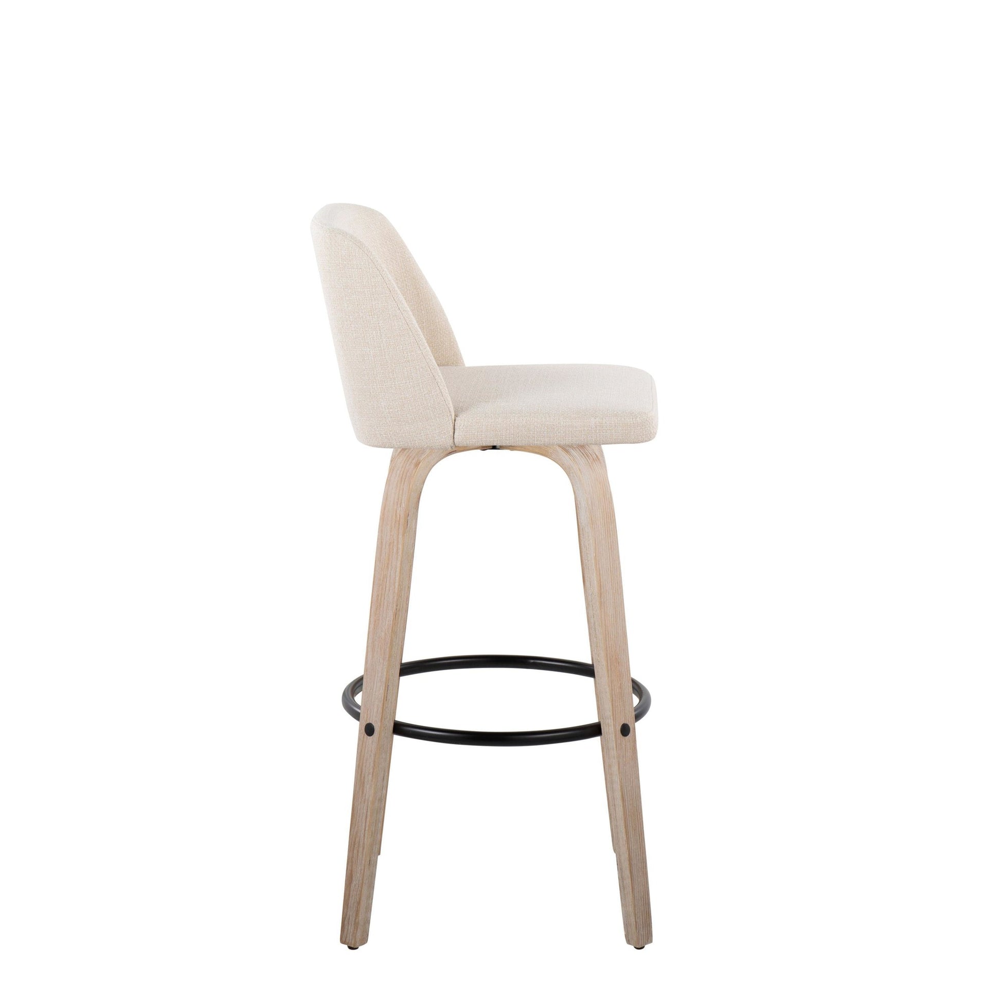 Toriano 30" Fixed Height Barstool - Set of 2 By LumiSource | Bar Stools | Modishstore - 3