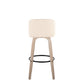 Toriano 30" Fixed Height Barstool - Set of 2 Cream By LumiSource | Bar Stools | Modishstore - 5