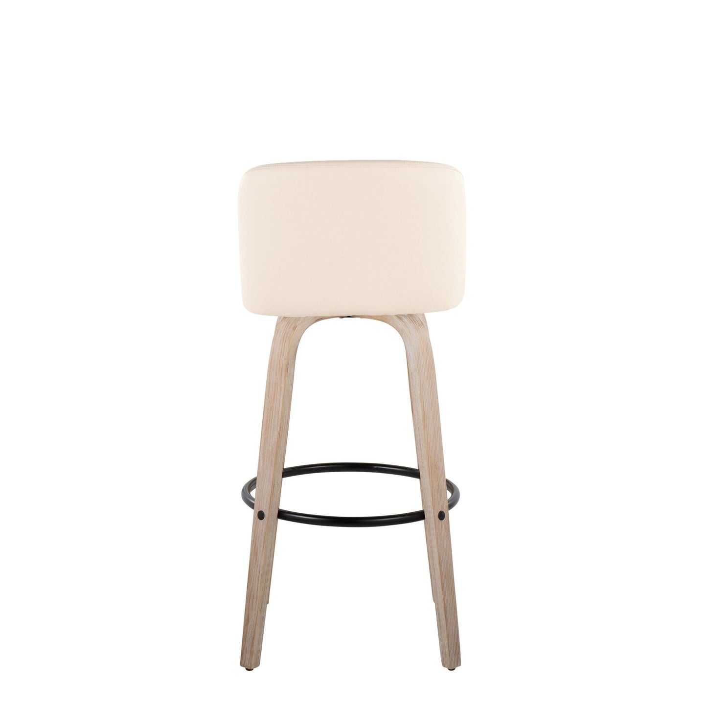 Toriano 30" Fixed Height Barstool - Set of 2 Cream By LumiSource | Bar Stools | Modishstore - 5