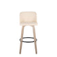 Toriano 30" Fixed Height Barstool - Set of 2 Cream By LumiSource | Bar Stools | Modishstore - 6