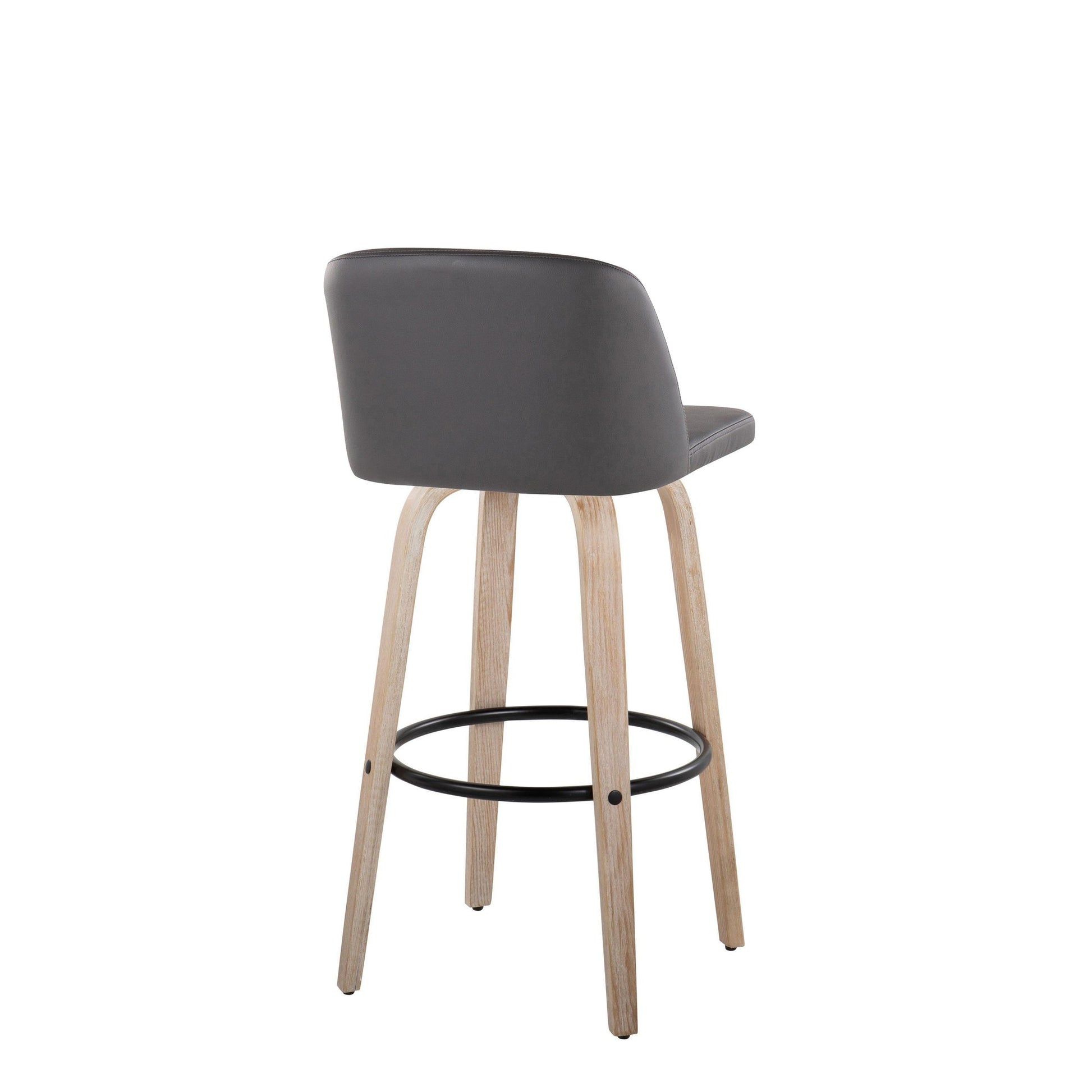 Toriano 30" Fixed Height Barstool - Set of 2 Cream By LumiSource | Bar Stools | Modishstore - 10