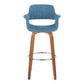 Vintage Flair 30" Fixed-Height Barstool - Set of 2 Blue  By LumiSource | Bar Stools | Modishstore - 8