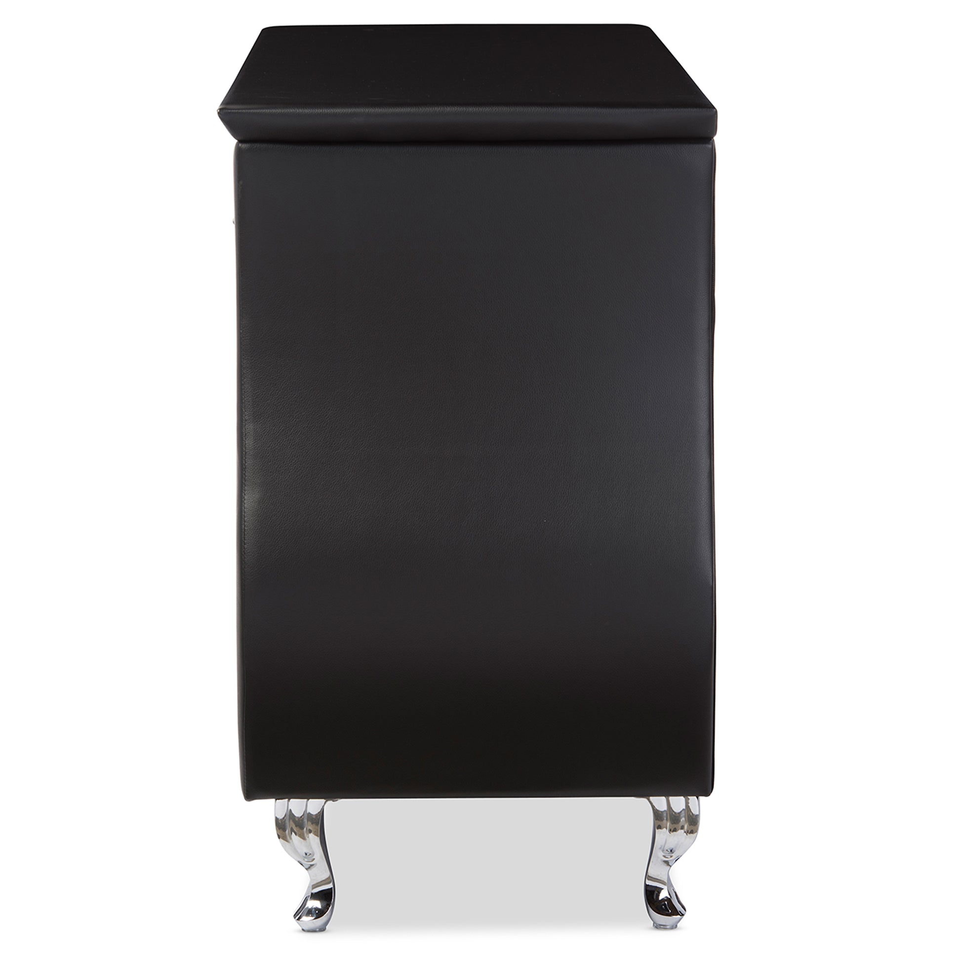 Enzo Black Faux Leather 6 Drawer Dresser | Baxton Studio Enzo Black Faux Leather 6 Drawer Dresser | Baxton Studio