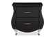 Baxton Studio Erin Modern and Contemporary Black Faux Leather Upholstered Nightstand | Modishstore | Nightstands