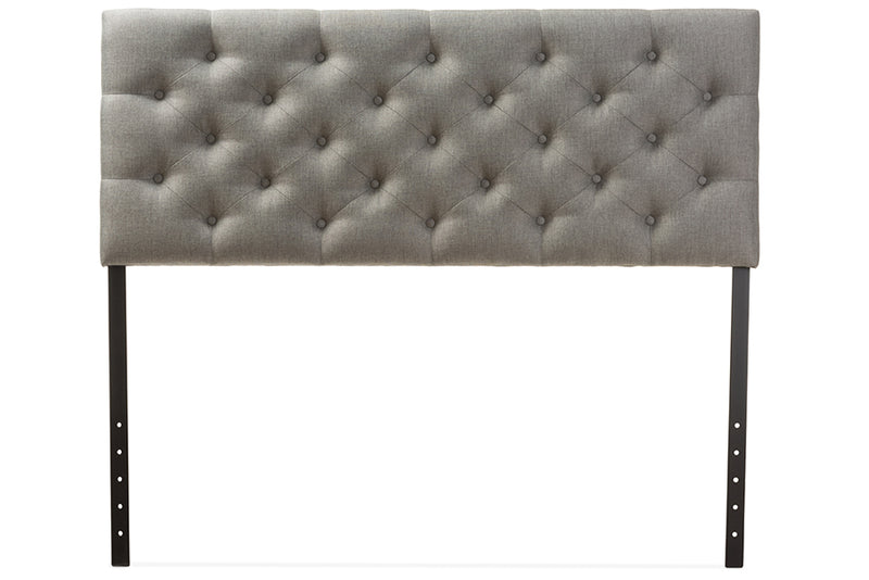 Baxton Studio Viviana Modern and Contemporary White Faux Leather Upholstered Button-tufted Queen Size Headboard | Headboards | Modishstore - 9