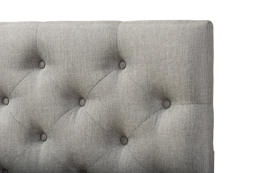 Baxton Studio Viviana Modern and Contemporary White Faux Leather Upholstered Button-tufted Queen Size Headboard | Headboards | Modishstore - 10