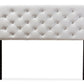 Baxton Studio Viviana Modern and Contemporary White Faux Leather Upholstered Button-tufted Queen Size Headboard | Headboards | Modishstore - 2