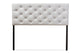 Baxton Studio Viviana Modern and Contemporary White Faux Leather Upholstered Button-tufted Queen Size Headboard | Headboards | Modishstore - 2