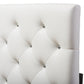 Baxton Studio Viviana Modern and Contemporary White Faux Leather Upholstered Button-tufted Queen Size Headboard | Headboards | Modishstore - 3